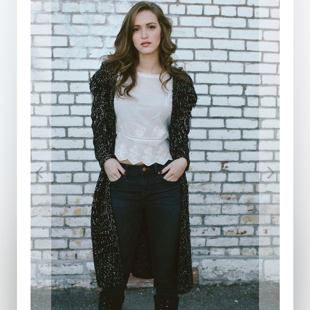 Astr Opal Marled Cardigan in Black Taupe XS $50 OBO